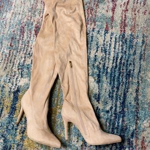 Suede over-the-knee boots